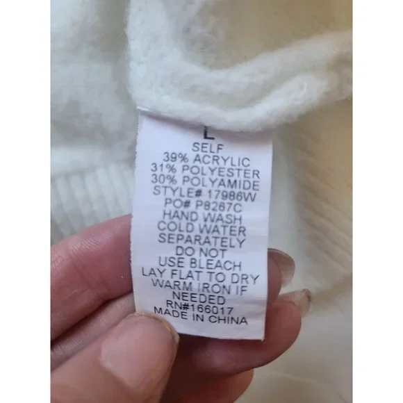 Blue B Women's Embroidered Conversation Print Sweaterwhite knit western-themed - Picture 12 of 12